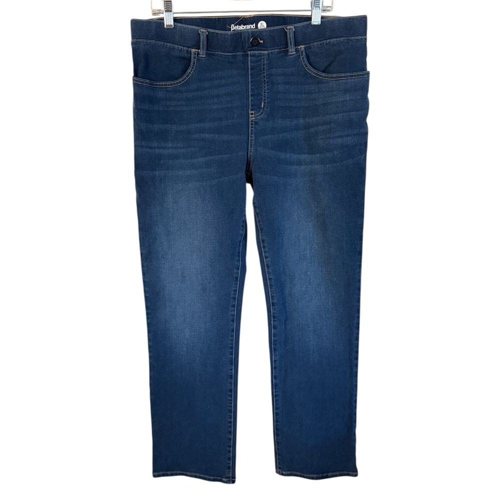 Betabrand Yoga Pull On Stretchy Blue Denim Sz XLP‎